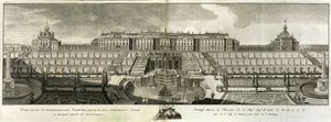 Kilátás a nagy palotára Peterhofban, 1761 alkotó: Prokofy Artemyevich Artemyev
