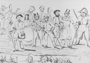 Honore de Balzac (1799-1850) a „La Comedie Humaine” (1838) szereplőivel együtt