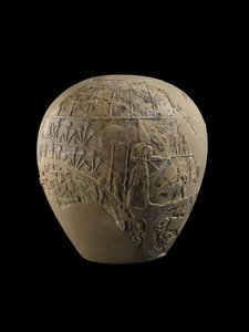 Skorpiókirály buzogányfeje, ie 3100-3000 (mészkő)