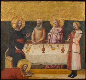 Mária Magdolna Krisztus lábát mosva, 1325-1330 körül (tempera és aranylevél a panelen)
