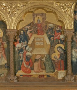 Szűzanya poliptichonja, Jézus részlete az orvosokkal (tempera a panelen)