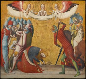 Alexandriai Szent Katalin lefejezése, 1325-1330 körül (tempera és aranylevél a táblán)