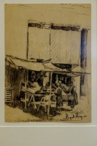 a tér, Narcís Puget Riquer, szénrajz, Puget múzeum, Can LLaudis nemesi ház, Dalt Vila, Ibiza, Baleár-szigetek, Spanyolország