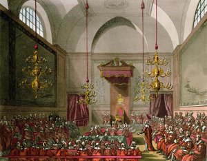 Lordok Háza Ackermann „London mikrokozmoszából” alkotó: Pugin and Rowlandson