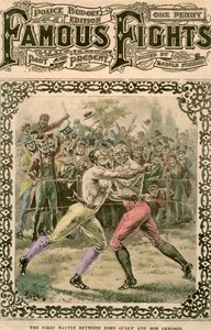 Az első csata John Gully és Bob Gregson között, 1807, a 19. század vége vagy a 20. század eleje.