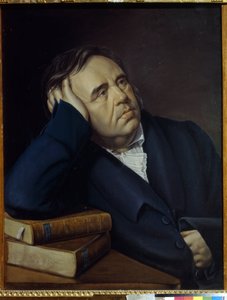 Ivan A. Krylov (1769-1844) meseíró portréja (I. A. Krylov fabulista portréja). Pjotr ​​Alekszejevics Oleninin (1828-1855) munkája, pasztell, papír alkotó: Pyotr Alexeevich Olenin