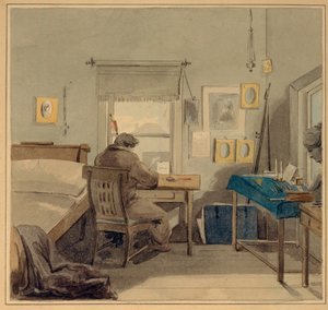 Munkában. A Pavel Nashchokin-házban, 1824