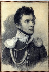 Nyikita Muravjov (1797-1843) dekabrista (vagy dekabrista) portréja. (N.Muravjov dekabrista portréja). Pjotr ​​(Pjotr) Fjodorovics Szokolov (Pierre Szokolov) (1791-1848) alkotása, ceruza és pasztell kartonon, 1822. Orosz művészet, 19. század, romantika. A.P alkotó: Pyotr Fyodorovich Sokolov