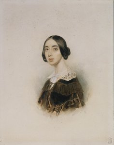Michelle Pauline Viardot-García énekes és zeneszerző portréja 1821-1910, 1843-1845 alkotó: Pyotr Fyodorovich Sokolov
