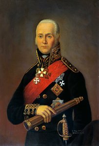 Fjodor Fjodorovics Usakov admirális portréja 1745–1817, 1912. alkotó: Pyotr Nikolaevich Bazhanov