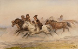 Az Éjjeli Őrség. Illusztráció: Vázlatok egy vadászalbumból, I. Turgenyev, 1867