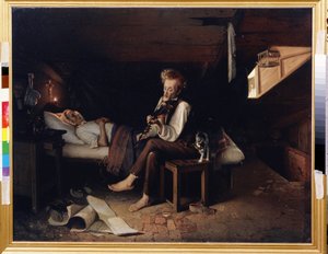 Egy őrült hegedűs anyja halálos ágyán (A Mad Violoist at Mother