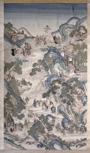 Halhatatlanok csoportjai, 1800 körül (textil) alkotó: Qing Dynasty Chinese School