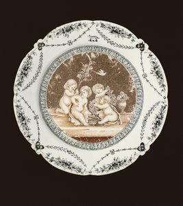 Oldaltányér, Qianlong korszak, 1782 körül (porcelán)