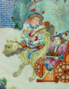 Részlet az Imperial Famille Rose vázák egyikéből (kerámia)