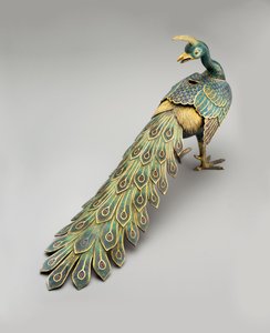 Cloisonne páva alakú füstölő