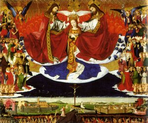 Szűzanya koronázása, 1454 alkotó: Quarton
