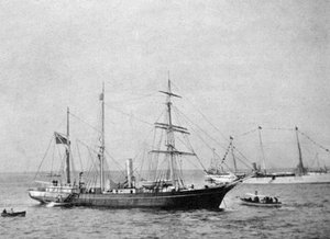 Ernest Shackletons HMS Nimrod hajó, 1907 1908.