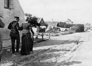 Leszállás Skagenben, Dániában, 1908. alkotó: Queen Alexandra