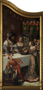 Az Asztalosok Céhe oltárképe, bal oldali panel (olaj a panelen)