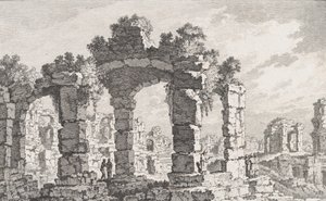 Ruines de Cumes, 18. század. alkotó: Quentin Pierre Chedel