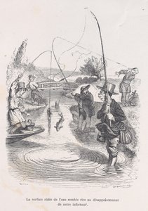Úgy tűnik, a csobogó víz kigúnyolja szerencsétlenségünket. Az emberi L... kis nyomorúságaiból, 1843. alkotó: Quichon