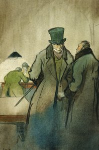 „Vautrin”, a „Le Pere Goriot” illusztrációja, Honore de Balzac (1799-1850) regénye, Rene Kieffer adta ki 1922-ben Párizsban.