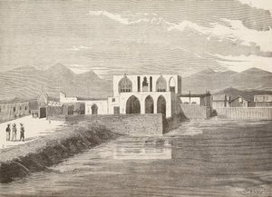 Az olasz alelnöki palota, Massawa, Eritrea, metszet Quinto Cenni rajzából és Pieragostini vázlatából, L