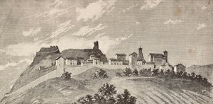 San Giovanni városa Galileában, Olaszországban, metszet Quinto Cenni rajzából és Ulisse Topi vázlatából, L