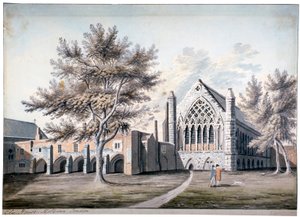 Kilátás az Ely-házra az Ely Place-ben, Holborn, London, 1775 alkotó: RB Godfrey