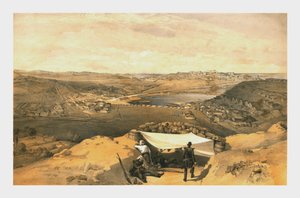 "A Sebastopol városi ütegei a Chapman-támadás előrehaladott párhuzamából, 1855. június 23." alkotó: RM Bryson