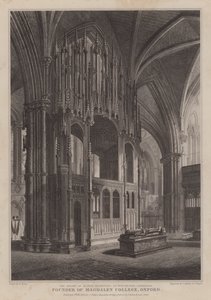 The shrine of Bishop Waynflete, founder of Magdalen College, Oxford, in Winchester Cathedral (engraving) alkotó: R. (after) Essex
