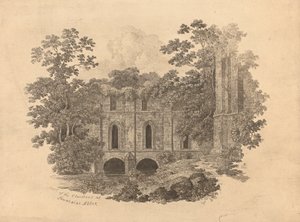A Fountains Abbey kolostorának része alkotó: R. Dunning