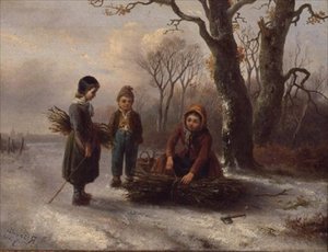 Gyermeknaplók gyűjtése, 1884 körül (panel) alkotó: R. Favelle