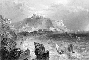 A partvonal Hastingsben, East Sussexben, 1840.