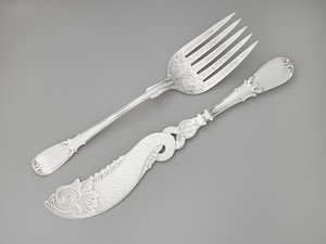 Halvilla és kés, c. 1835-1845 (ezüst) alkotó: R. and W. Wilson