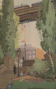 The Elevated Railroad, 110th Street, 1914.