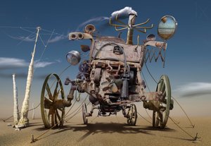 Steampunk sivatagi gép