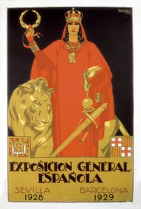 Exposicion General Espanola, Sevilla 1928 - Barcelona 1929 (plakát) alkotó: Rafael de Penagos