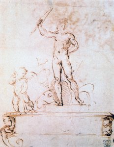 Vázlatkompozíció egy fesztivál dekorációjához, c1500-1520 alkotó: Raffaello Sanzio Raphael