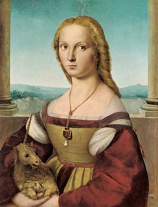 Fiatal hölgy portréja egyszarvúval, 1505-1506 alkotó: Raffaello Sanzio Raphael
