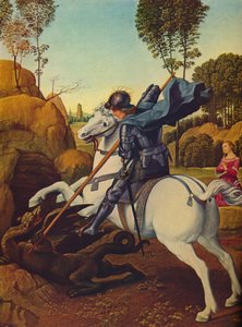 Szent György és a sárkány, c1505 alkotó: Raffaello Sanzio Raphael