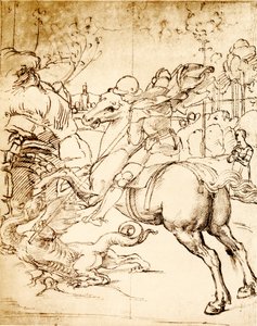 Szent György megöli a sárkányt alkotó: Raffaello Sanzio Raphael