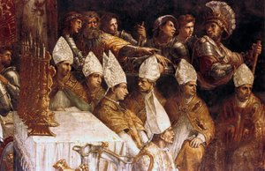 Nagy Károly megkoronázása részlet, c1514 alkotó: Raffaello Sanzio Raphael