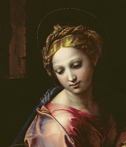 A Madonna (részlet a „The Holy Family” (La Perla), 1518 körül (lásd: 56299)