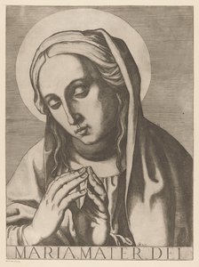 Maria Maria Mater Dei (cím a tárgyon) Christ, Mary en de twaalf apostelen (sorozat címe) The Sacred Apostoli College (sorozat címe) alkotó: Raffaello Schiaminossi