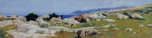 Castiglioncello a Punta del Bocca felől, 1864 körül (olaj, vászon)