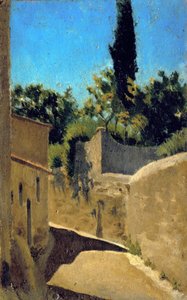Naphatású út. Firenze környéke, 1861-62 körül (olaj, karton)