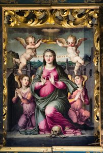 Madonna delle Grazie (olaj, tábla) alkotó: Raffaello dal Colle