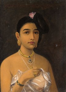 Malabar Beauty, írta Raja Ravi Varma alkotó: Raja Ravi Varma